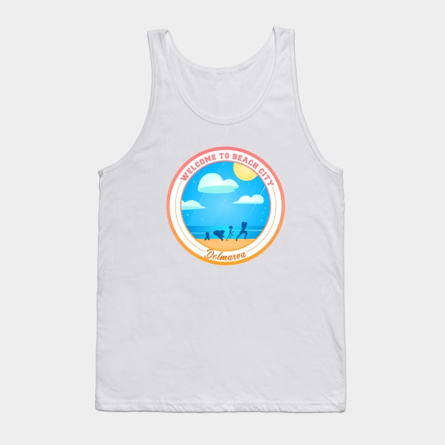 Welcome To Beach City Tank Top by Anrego